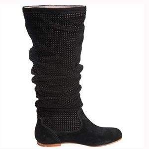 UGG Abilene Black Suede Slouch Boot 6.5